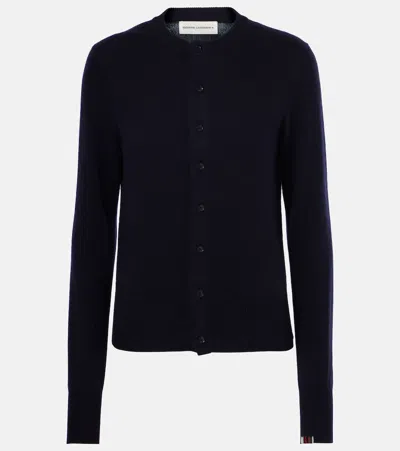 Extreme Cashmere N°300 Little 2 Cashmere Cardigan In Blue