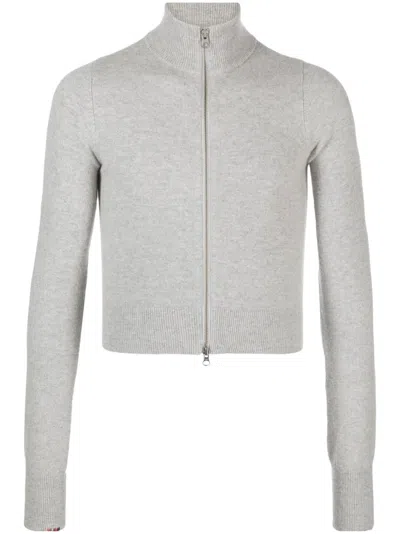 Extreme Cashmere N°302 Lemon Cashmere-blend Cardigan In Grau