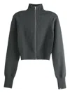 Extreme Cashmere Cashmere-blend No.302 Lemon Zip-up Cardigan In Blue