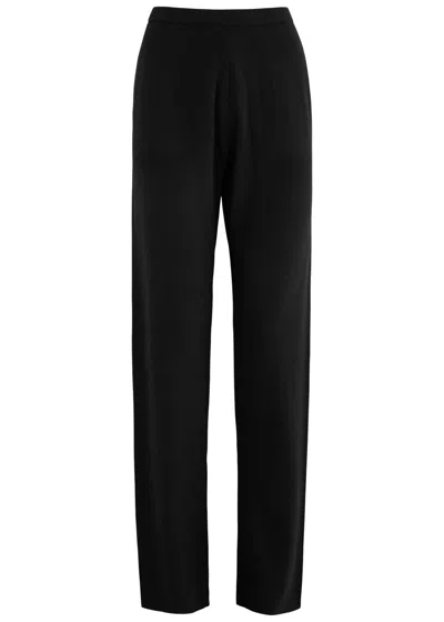 Extreme Cashmere N°320 Rush Cashmere-blend Trousers In Black