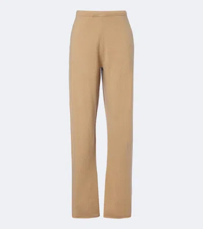 Extreme Cashmere N°320 Rush Cashmere-blend Sweatpants In Beige