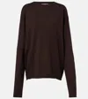 Extreme Cashmere N°347 Aries Cotton And Cashmere Sweater In Brown