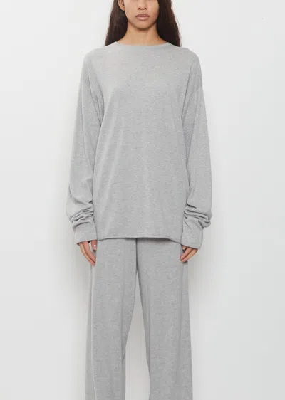Extreme Cashmere N°347 Aries Cotton Cashmere Sweater In Gray