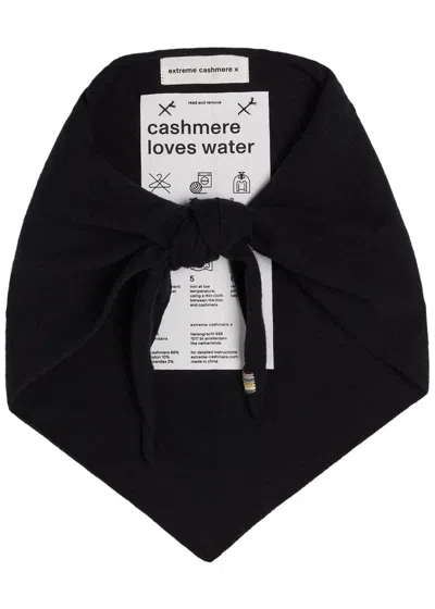 Extreme Cashmere N°35 Bandana Cashmere-blend Triangle Scarf In Black