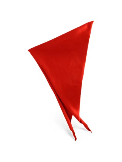 Extreme Cashmere Silk Hair Scarf Square Care Instructions In Red