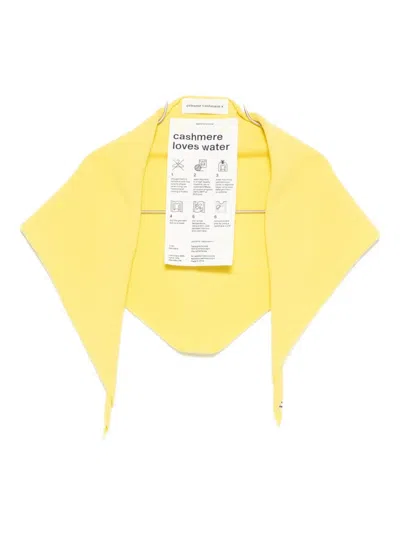 Extreme Cashmere N°35 Triangular Scarf In Yellow