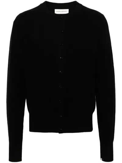 Extreme Cashmere Blouson Cashmere Blend Cardigan In Black