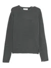 Extreme Cashmere You Ribbed Knit Sweater In Gray