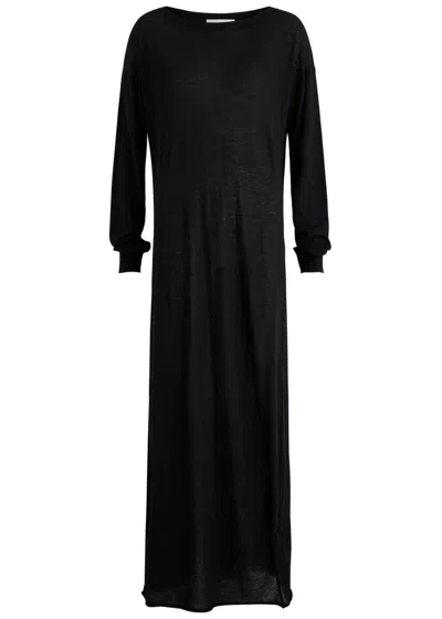 Extreme Cashmere N°368 Fab Cashmere Maxi Jumper Dress In Black