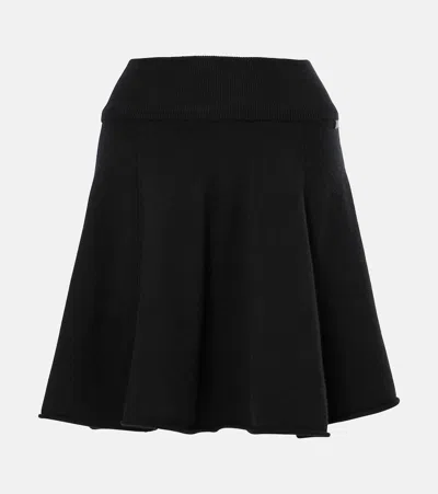 Extreme Cashmere N°379 Girl Cashmere-blend Miniskirt In Black
