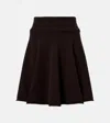 Extreme Cashmere N°379 Girl Cashmere-blend Miniskirt In Brown