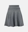 Extreme Cashmere Cashmere Short Pleated Skirt In Grey