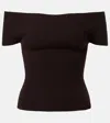 Extreme Cashmere N°381 Libra Cashmere-blend Top In Brown