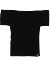 Extreme Cashmere Maglia Scollata A Costine In 黑色
