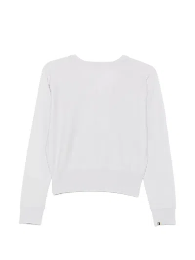 Extreme Cashmere Nº382 Belle Ribbed-trim Sweater In White