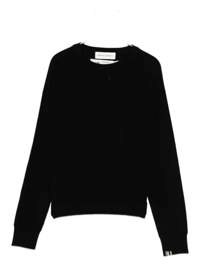Extreme Cashmere N°382 Belle Round-neck Long-sleeve Sweater In Black