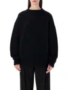 Extreme Cashmere Crew-neck Long-sleeve Sweater In Black