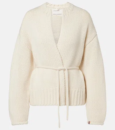 Extreme Cashmere N°384 Ginza Cashmere Wrap Cardigan In Neutral