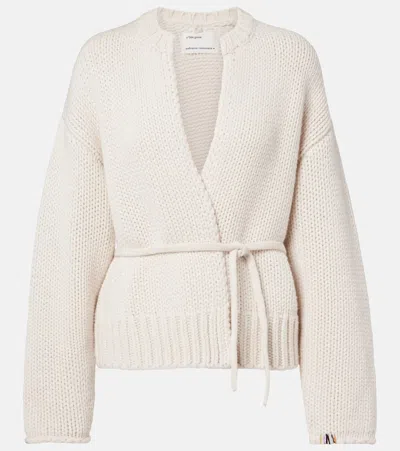 Extreme Cashmere N°384 Ginza Cashmere Wrap Cardigan In Red