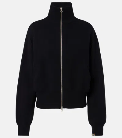 Extreme Cashmere N°385 Xtra Cute Cashmere Zip-up Sweater In Black