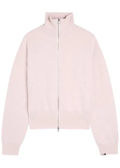 Extreme Cashmere N°385 Zip-through Cashmere Jumper In Pink