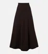 Extreme Cashmere N°388 Ease Cashmere-blend Maxi Skirt In Brown