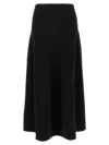 Extreme Cashmere Black Stretch Cashmere Blend Skirt In Black