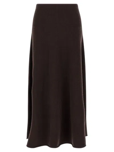 Extreme Cashmere 'n°388 Ease' Skirt In Brown