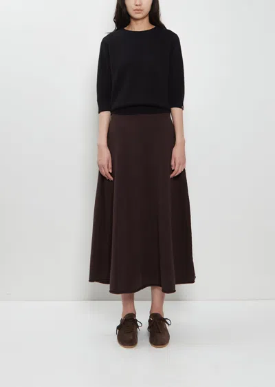 Extreme Cashmere N°388 Ease Stretch Cashmere Skirt In Brown