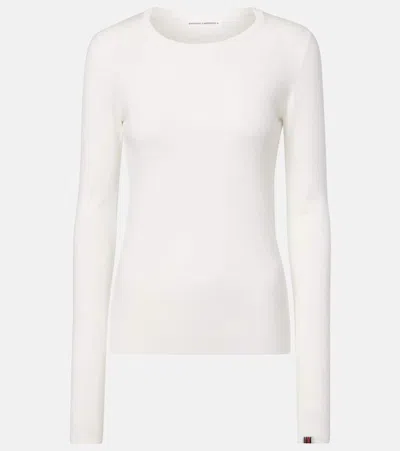 Extreme Cashmere Cotton Cashmere N°392 Eel Top In Snow
