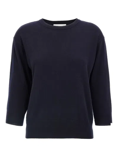 Extreme Cashmere N.398 Three-quarter Sleeve Sweater In Blue