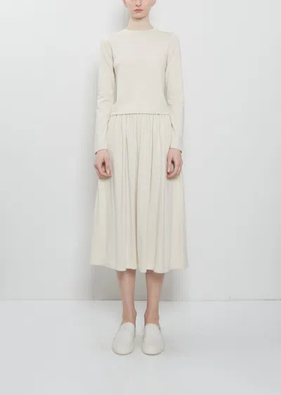 Extreme Cashmere N°403 Mary Xtra Short Cashmere Cotton Skirt In White