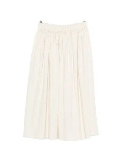 Extreme Cashmere Cotton And Cashmere Midi Skirt In Neutral