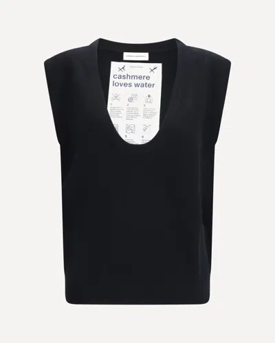 Extreme Cashmere N°423 Lord Sleeveless Sweater In Blue