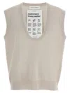 Extreme Cashmere Scoop-neck Cashmere-blend Vest In Neutral