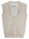 Extreme Cashmere Scoop-neck Cashmere-blend Vest In Neutral