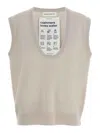 Extreme Cashmere Scoop-neck Cashmere-blend Vest In Sand