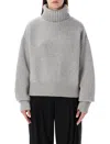 Extreme Cashmere Roll-neck Long-sleeve Sweater In Gray