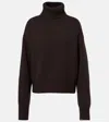 Extreme Cashmere N°434 Crop Xtra Turtleneck Sweater In Brown