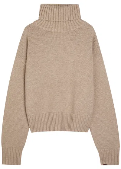 Extreme Cashmere N°434 Roll-neck Cashmere Jumper In Neutral