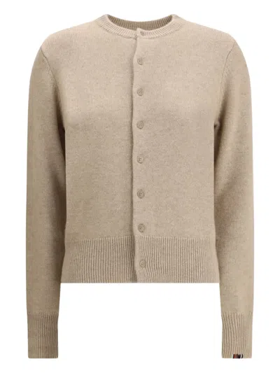 Extreme Cashmere N°435 Little Lamb Buttoned Knitwear In Brown