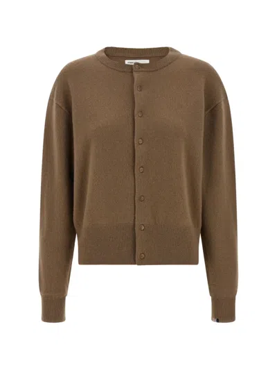Extreme Cashmere N°436 Luce Round-neck Cardigan In Brown