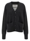 Extreme Cashmere N437 Papilli Short Cardigan In Gray