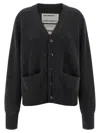 Extreme Cashmere N437 Papilli Short Cardigan In Gray