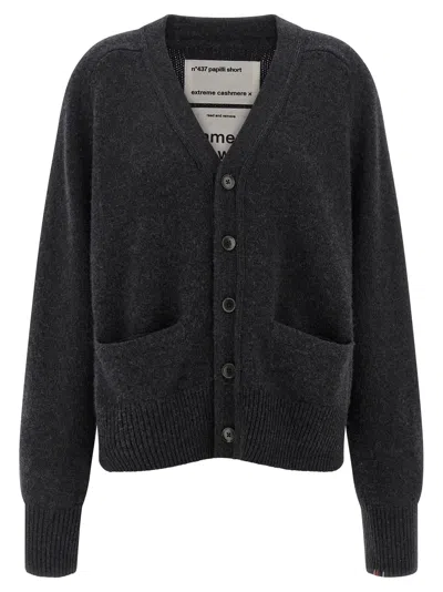 Extreme Cashmere 'n°437 Papilli Short' Cardigan In Gray