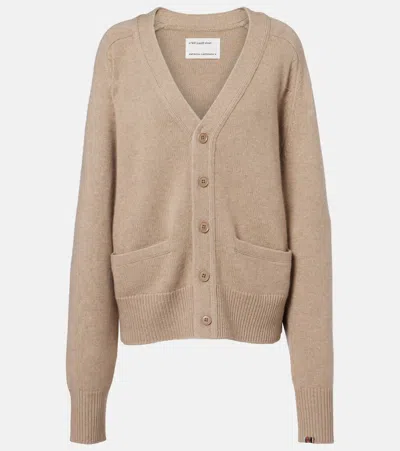 Extreme Cashmere N°437 Papilli Short Cashmere Cardigan In Brown