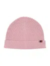 Extreme Cashmere Ribbed Beanie Hat In Pink