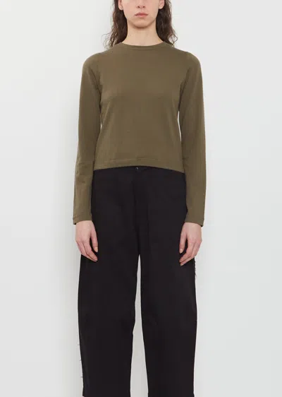 Extreme Cashmere N°451 Lisa Cotton Cashmere Top In Green