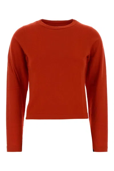 Extreme Cashmere Cotton Blend N451 Crew Neck Sweater In Orange