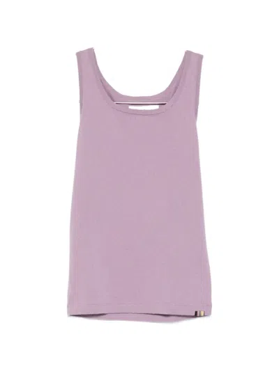 Extreme Cashmere Nº453 Claudia Scoop-neck Tank Top In Purple